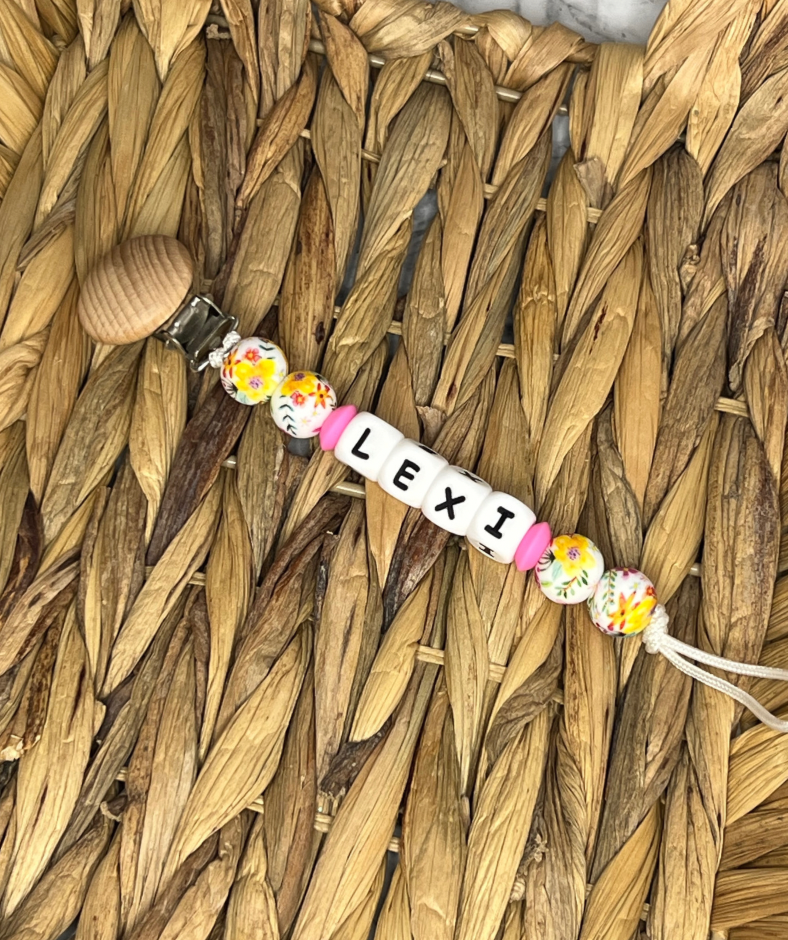 Custom Name Pacifier Clips